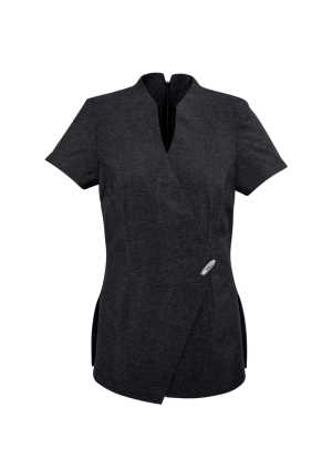 Spa Mock Wrap Tunic Grey 16