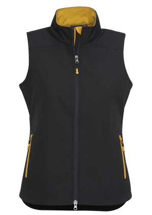 Ladies Geneva Vest Black/Gold 2XL