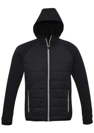 Mens Stealth Tech Hoodie Black/Silver 2XL