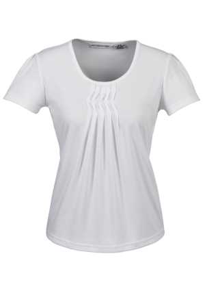 Ladies Deco Top White 12