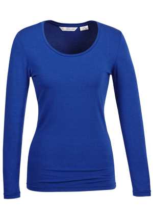 Jersey Ladies Long Sleeve Top Electric Blue 10