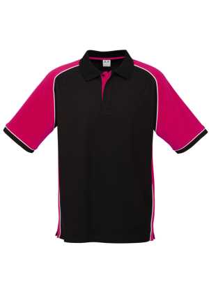 Mens Nitro Polo Black/Magenta/White 2XL