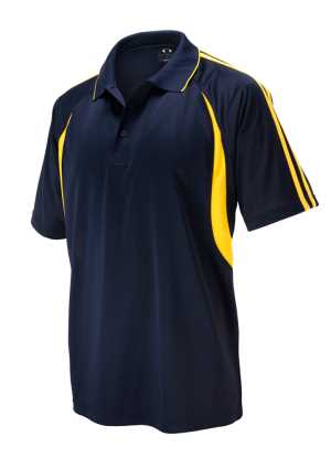Mens Flash Polo Navy/Gold L