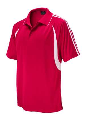 Mens Flash Polo Red/White 2XL