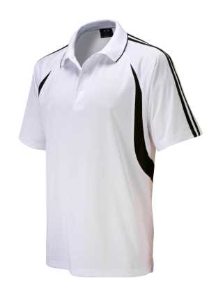 Mens Flash Polo White/Black M