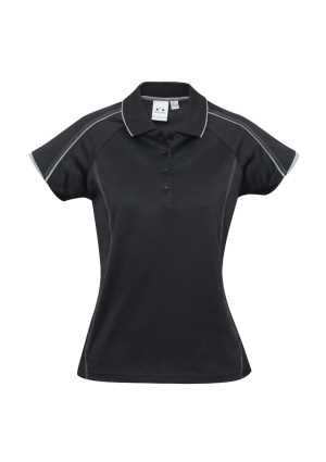 Ladies Blade Polo Black/Silver Grey 10