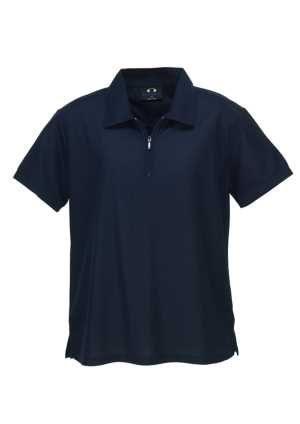 Ladies Micro Waffle Polo Navy 12