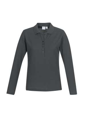 Crew Ladies L/S Polo Charcoal 10