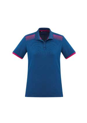 Ladies Galaxy Polo Steel Blue/Magenta 10