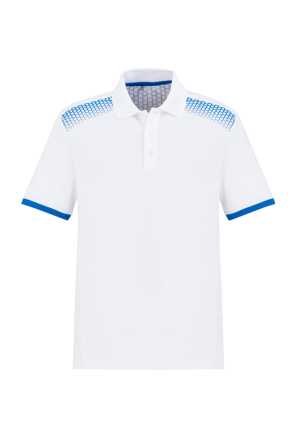Mens Galaxy Polo White/Royal 2XL