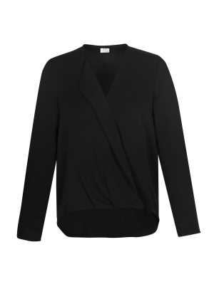 Lily Ladies Hi-Lo Blouse Black 10