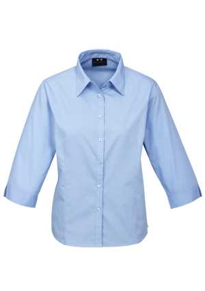 Ladies Base 3/4 Sleeve Shirt Blue 10