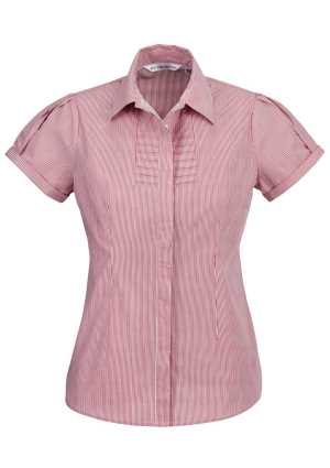 Ladies Berlin Short Sleeve Shirt Cherry 10