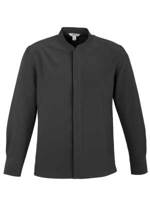 Mens Quay Long Sleeve Shirt Charcoal/Black L