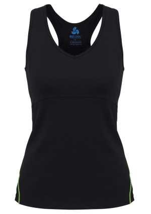 Ladies Maya Sports Bra Top Black/Lime 2XL