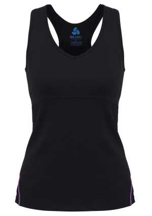 Ladies Maya Sports Bra Top Black/Magenta 2XL