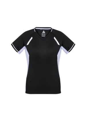 Ladies Renegade Tee Black/White/Silver 10
