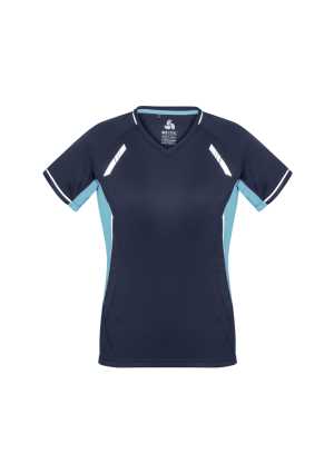 Ladies Renegade Tee Navy/Sky/Silver 10