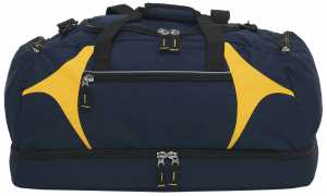 Spliced Zenith Sports Bag Navy/Gold 1SZ