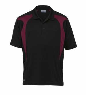 Dri Gear Spliced Zenith Polo Black/Maroon 2XL