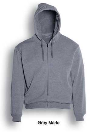 Zip Through Fleece Hoodie Grey Marle 10