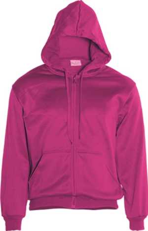 Zip Through Fleece Hoodie Magenta 10