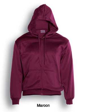 Zip Through Fleece Hoodie Maroon 10