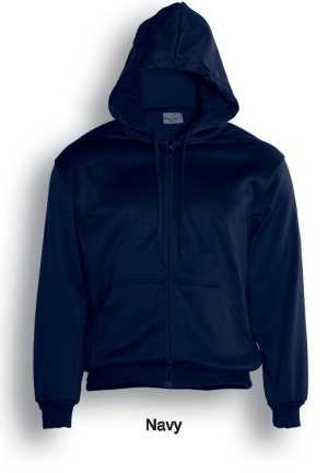 Zip Through Fleece Hoodie Navy 10