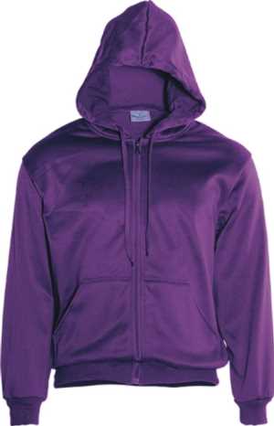 Zip Through Fleece Hoodie Purple 10