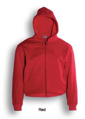 Zip Through Fleece Hoodie Red 10