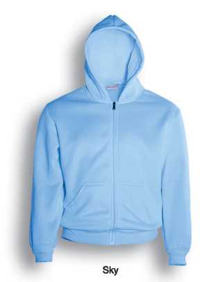 Zip Through Fleece Hoodie Sky 10