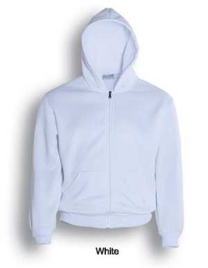 Zip Through Fleece Hoodie White 10
