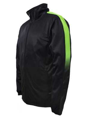Sublimated Track Jacket Black/Lime 2XL