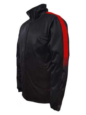 Sublimated Track Jacket Black/Red 2XL