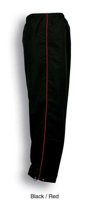 Unisex Track -Suit Pants With Piping Black/Red 2XL
