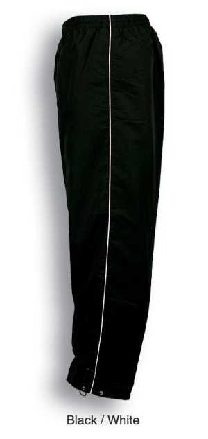 Unisex Track -Suit Pants With Piping Black/White 2XL