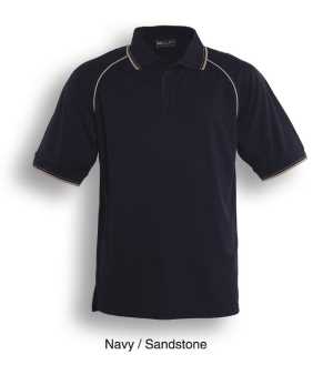 Breezeway Polo Navy/Sandstone 2XL
