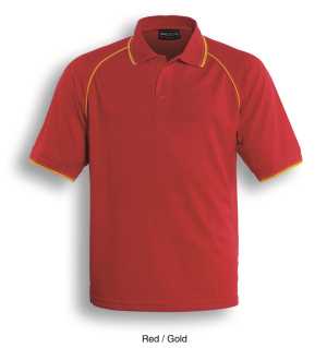 Breezeway Polo Red/Gold 2XL