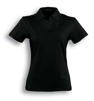 Ladies' Cotton Spandex Polo Black 10