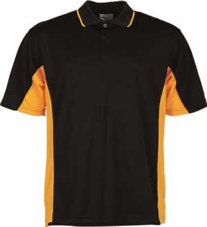 Breezeway Kids Panel Polo Black/Gold 10