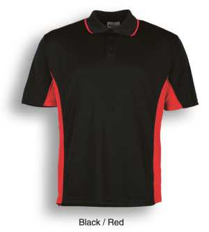 Breezeway Kids Panel Polo Black/Red 4