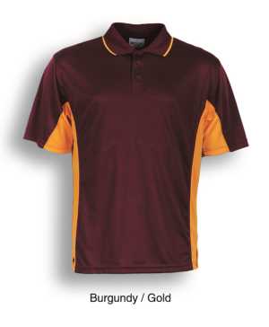 Breezeway Kids Panel Polo Burgundy/Gold 10