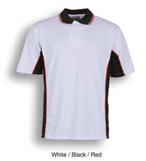 Breezeway Kids Panel Polo White/Black/Red 10