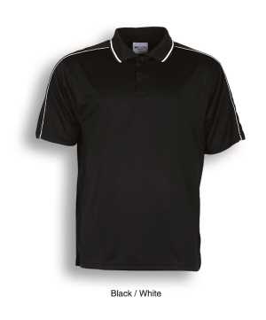 Ladies Breezeway Striped Polo Black/White 8