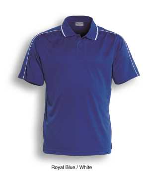 Ladies Breezeway Striped Polo Royal/White 8