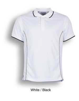 Stitch Feature Essentials-Men'S Short Sleeve Polo White/Blac