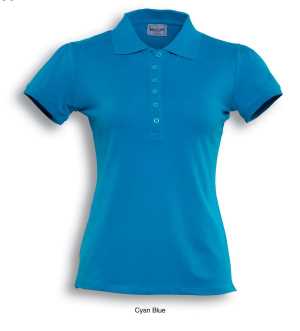 Ladies Fashion Polo Cyan 10