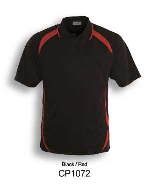 Contrast Contour Polo Black/Red S