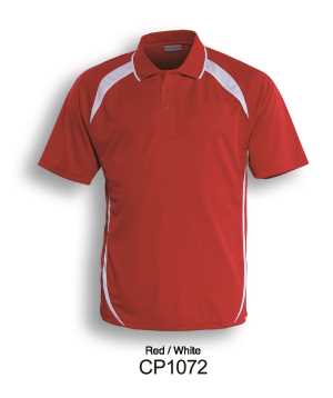 Contrast Contour Polo Red/White S