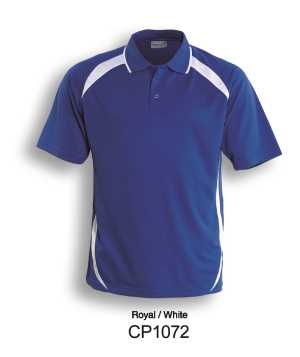Contrast Contour Polo Royal/White S